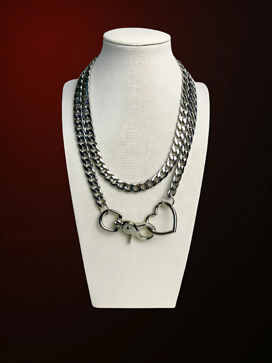 Curb-Choker-Silver-Slip-Chain-Neck-Lace-WildNightX