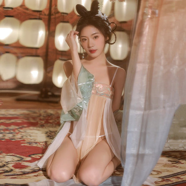 Ancient style chiffon bra pajama set, photo 1