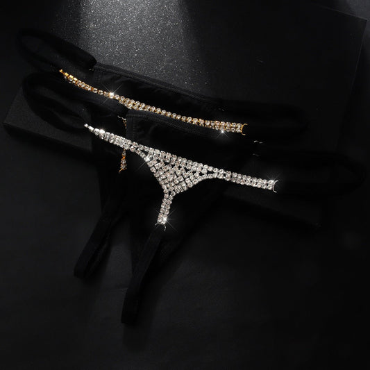 Diamond inlaid bikini body chain thong, photo 2