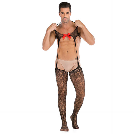 Men s sheer mesh jumpsuit, photo 2