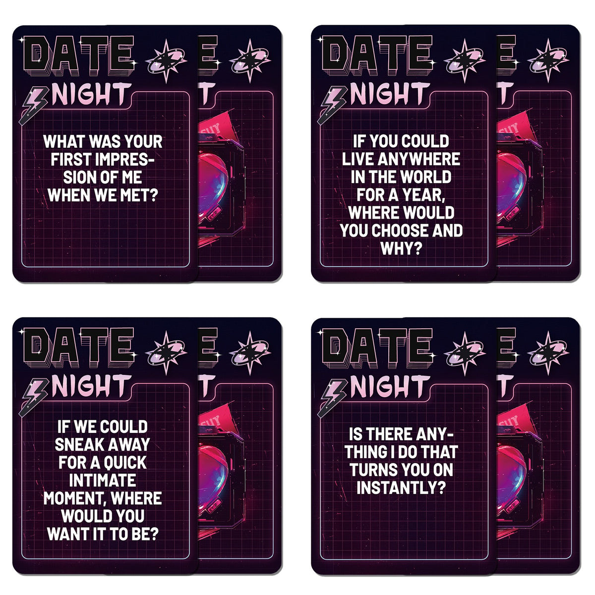 Date Night - date night question cards for couples cards - WildNightX