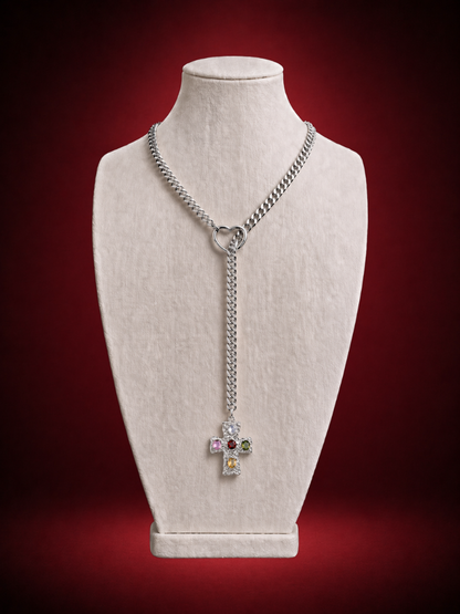 Sacred Cross Slip Chain Necklace