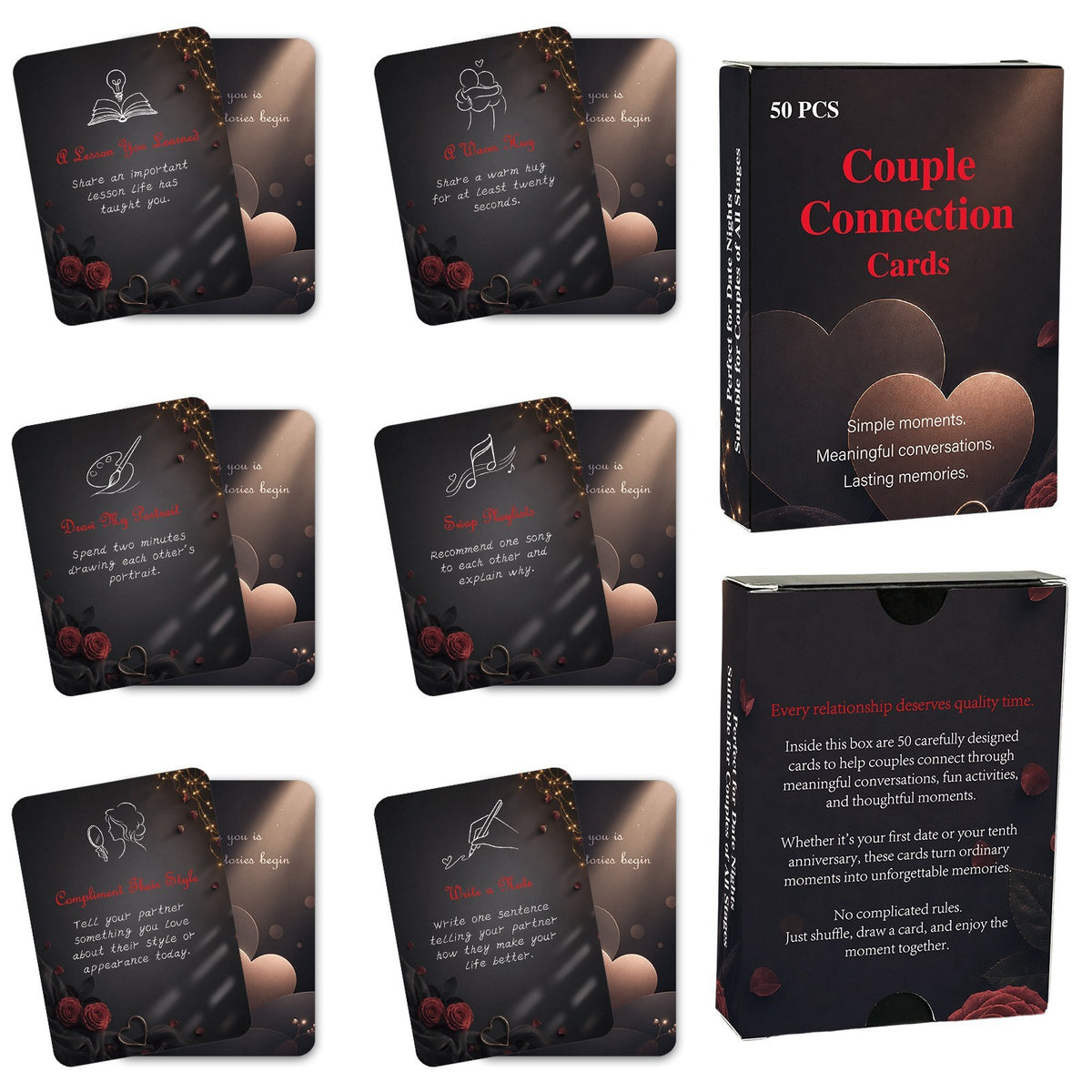 Couple Connection Cards - couple connection cards for date night cards - WildNightX