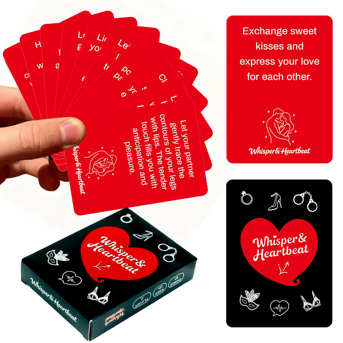 Whisper & Heartbeat - whisper and heartbeat couple card game cards - WildNightX