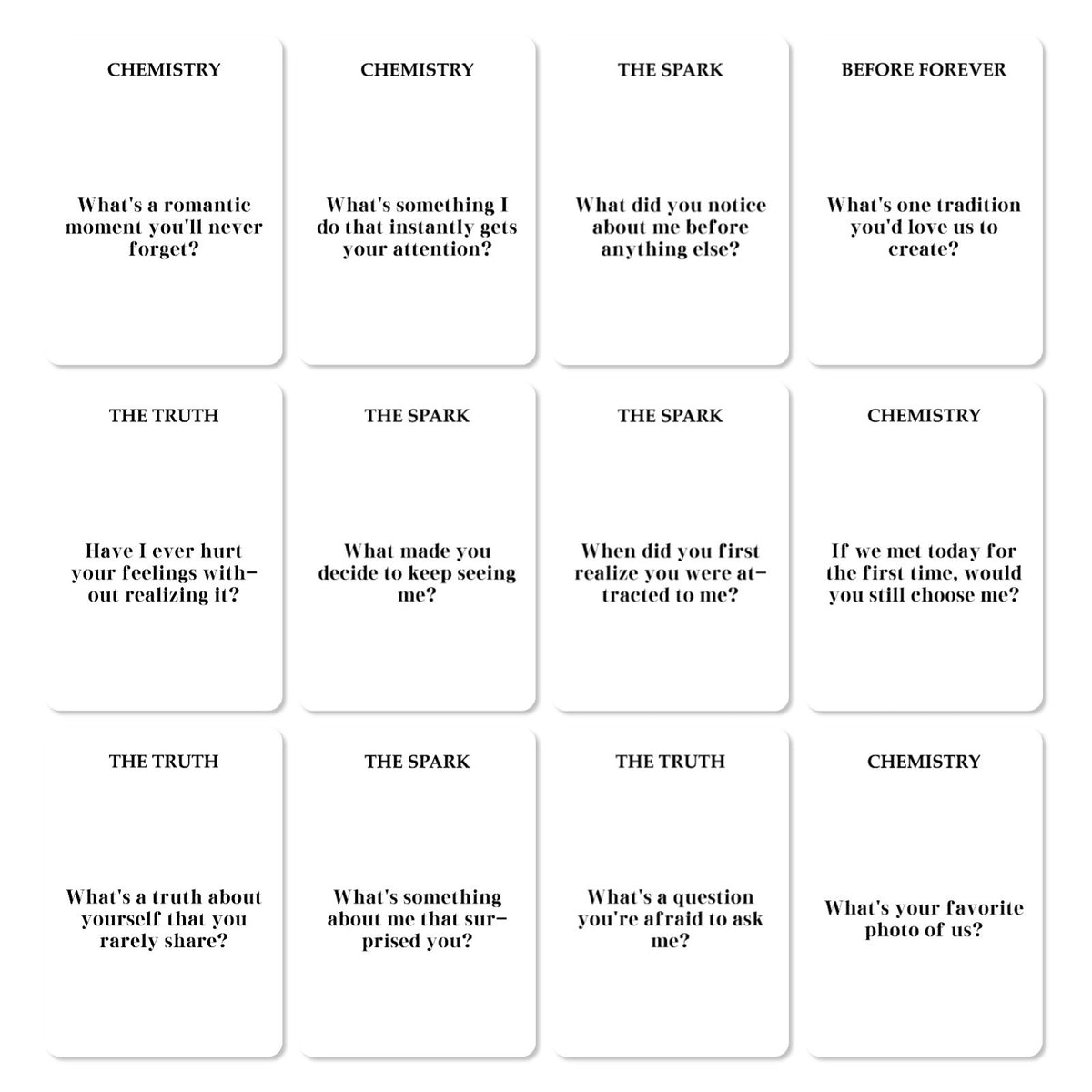 Let's Get Closer: Level 1 Talk - couple card game level 1 talk cards - WildNightX