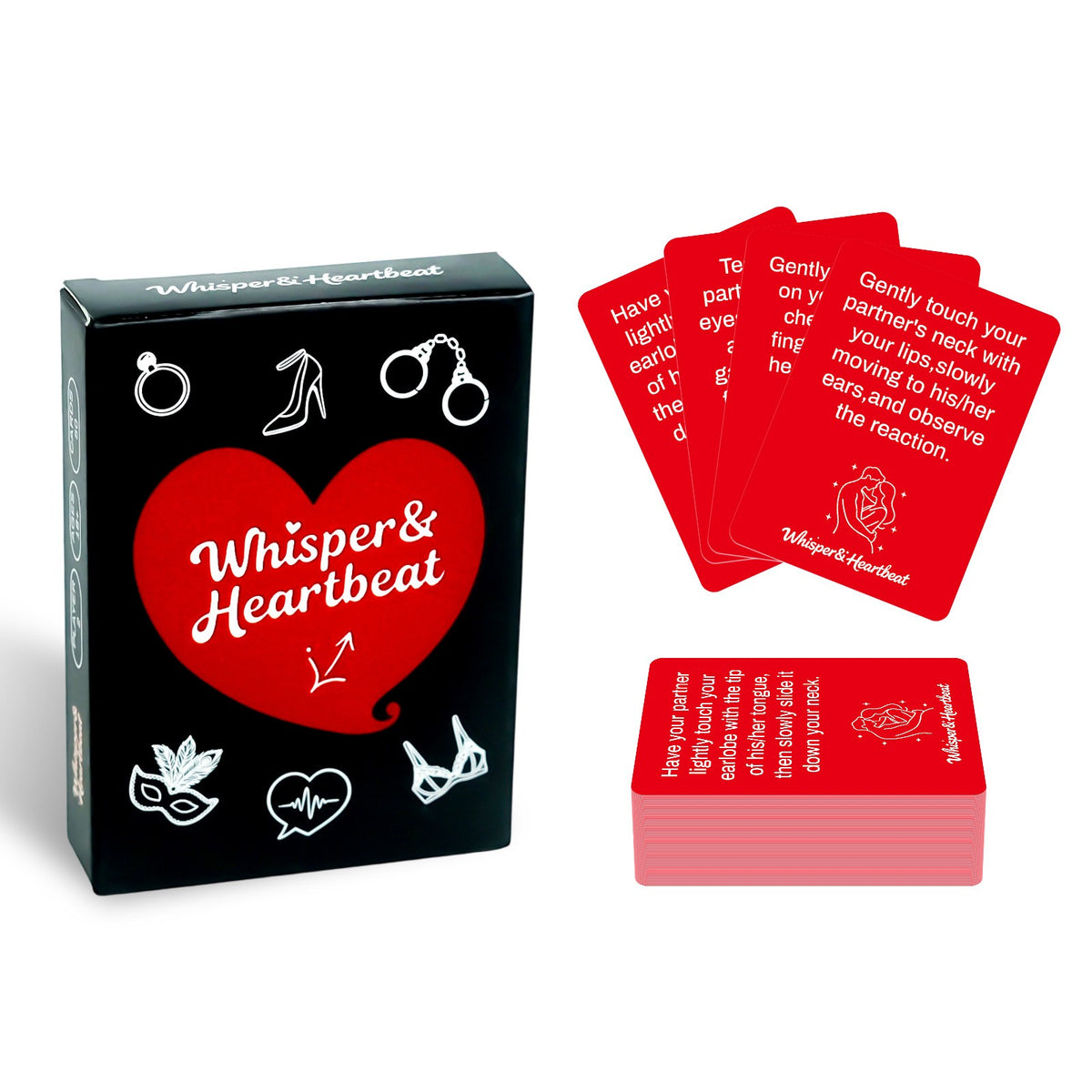 Whisper & Heartbeat - whisper and heartbeat couple card game cards - WildNightX