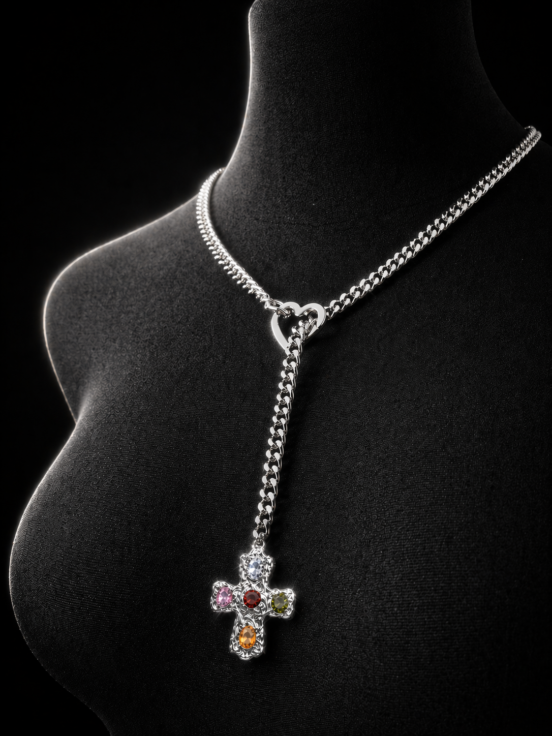 Sacred Cross Slip Chain Necklace