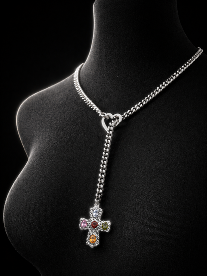 Sacred Cross Slip Chain Necklace