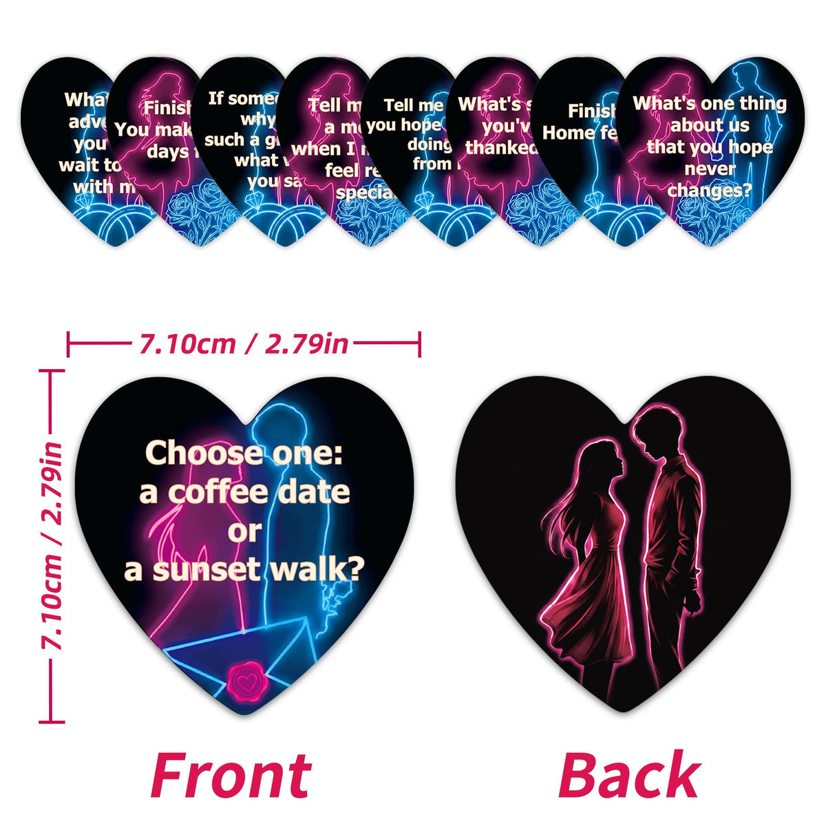Intimate Moments Heart Deck - intimate moments heart shaped couple cards cards - WildNightX