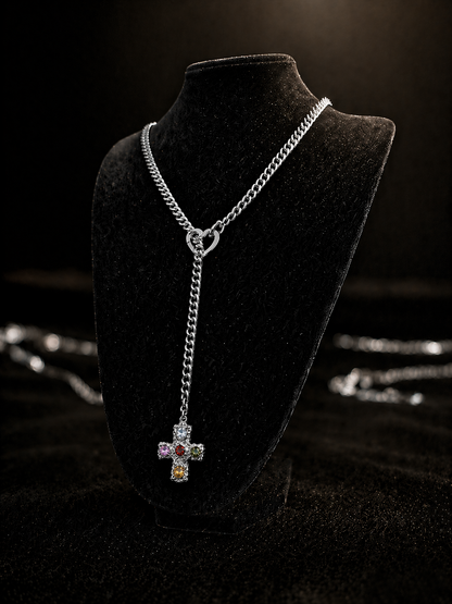 Sacred Cross Slip Chain Necklace