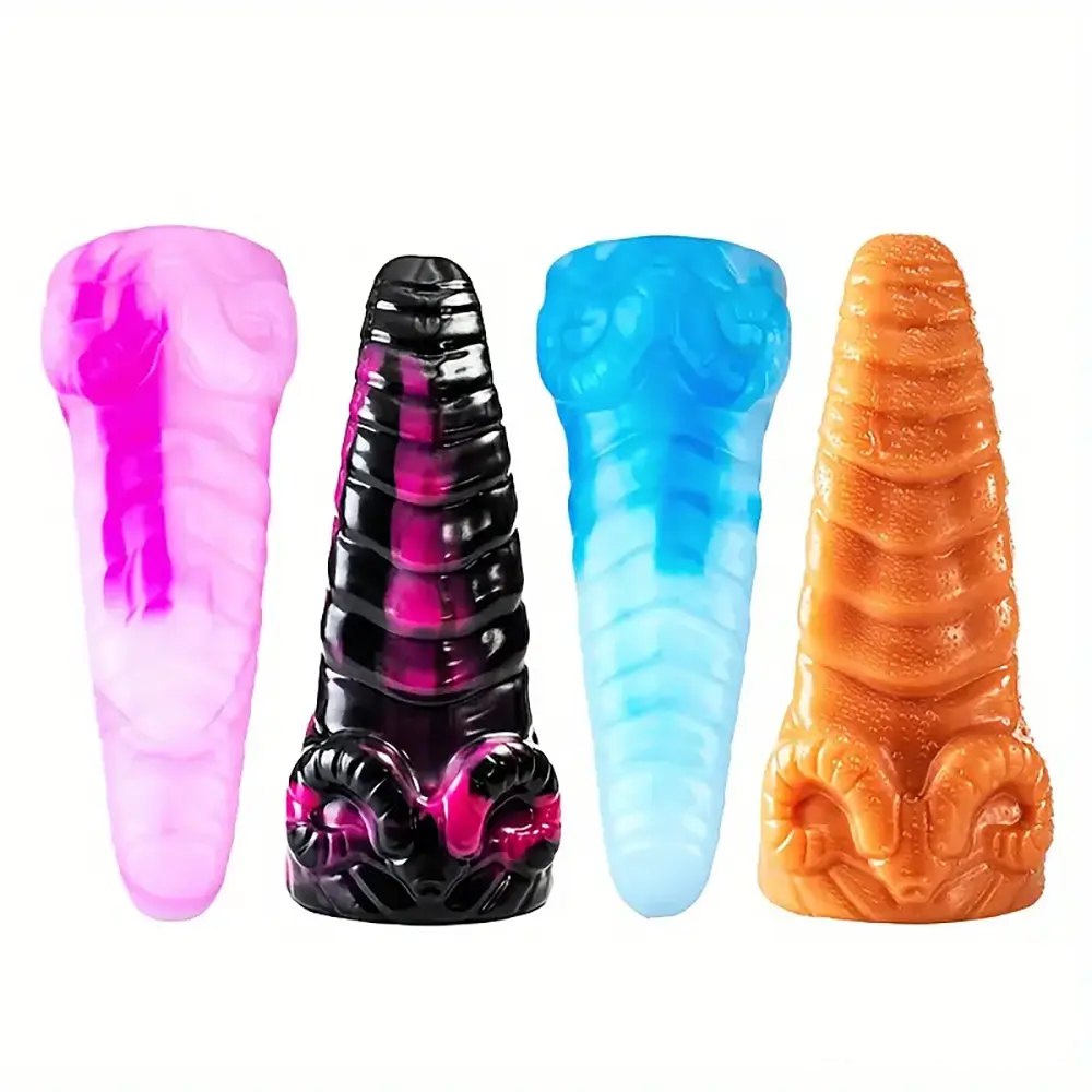 Ribbed silicone anal plug, photo 1