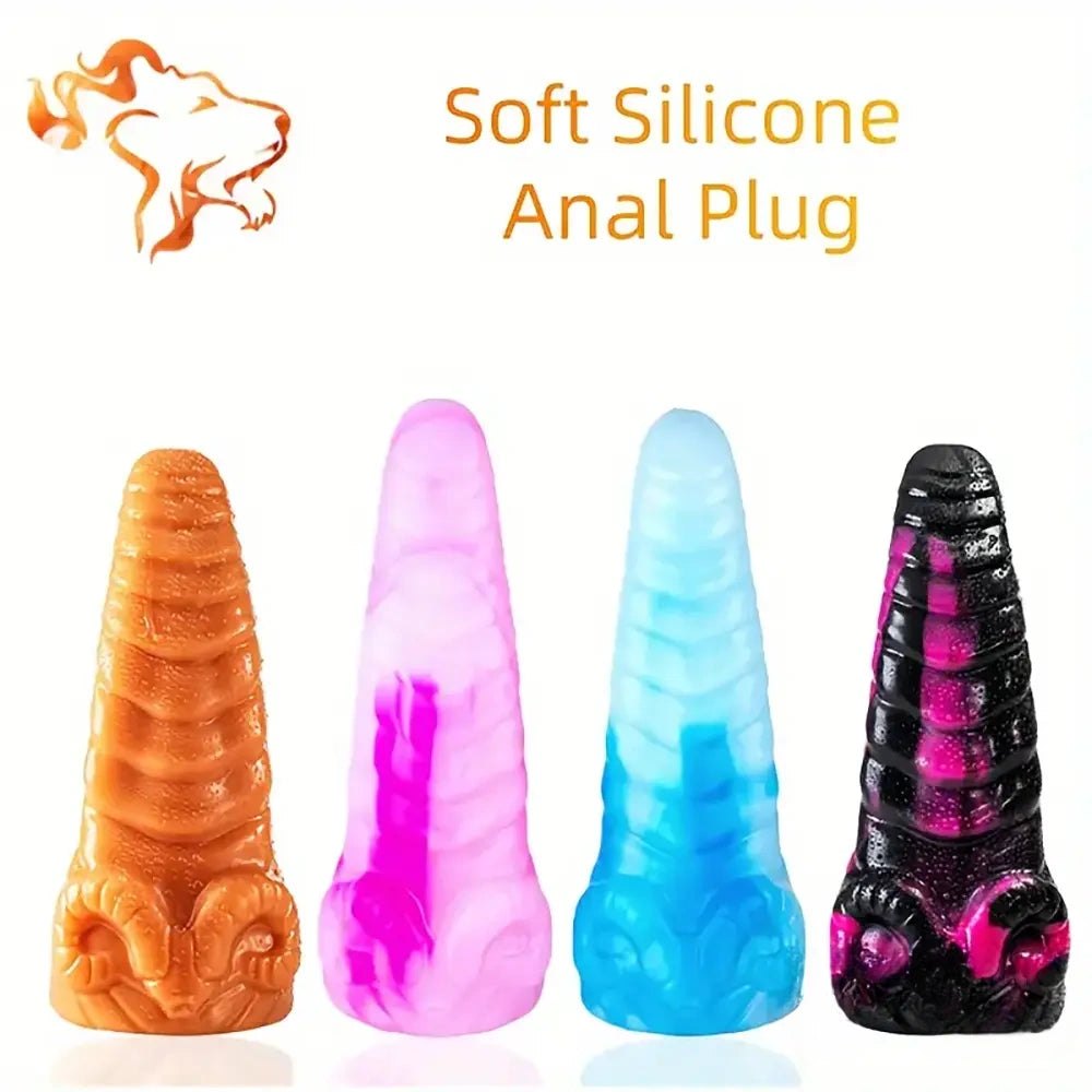 Ribbed silicone anal plug, photo 2