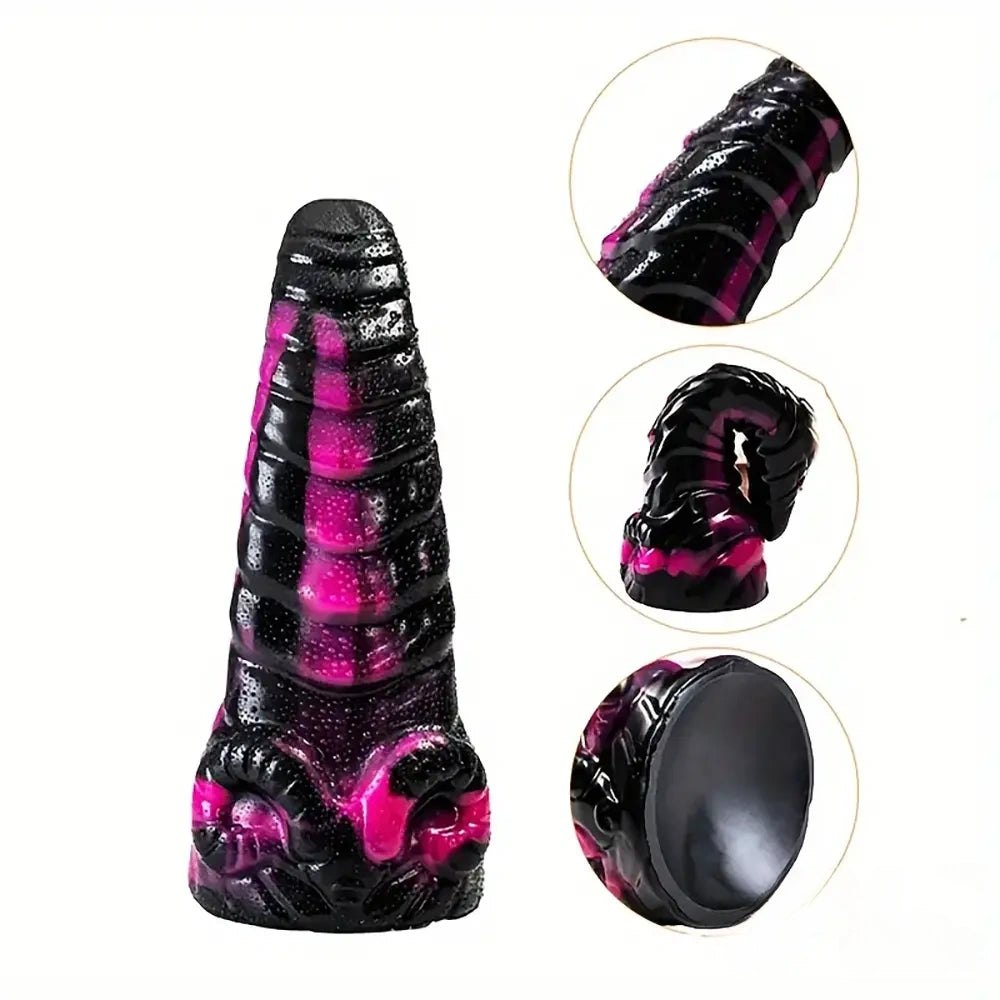 Ribbed silicone anal plug, photo 4