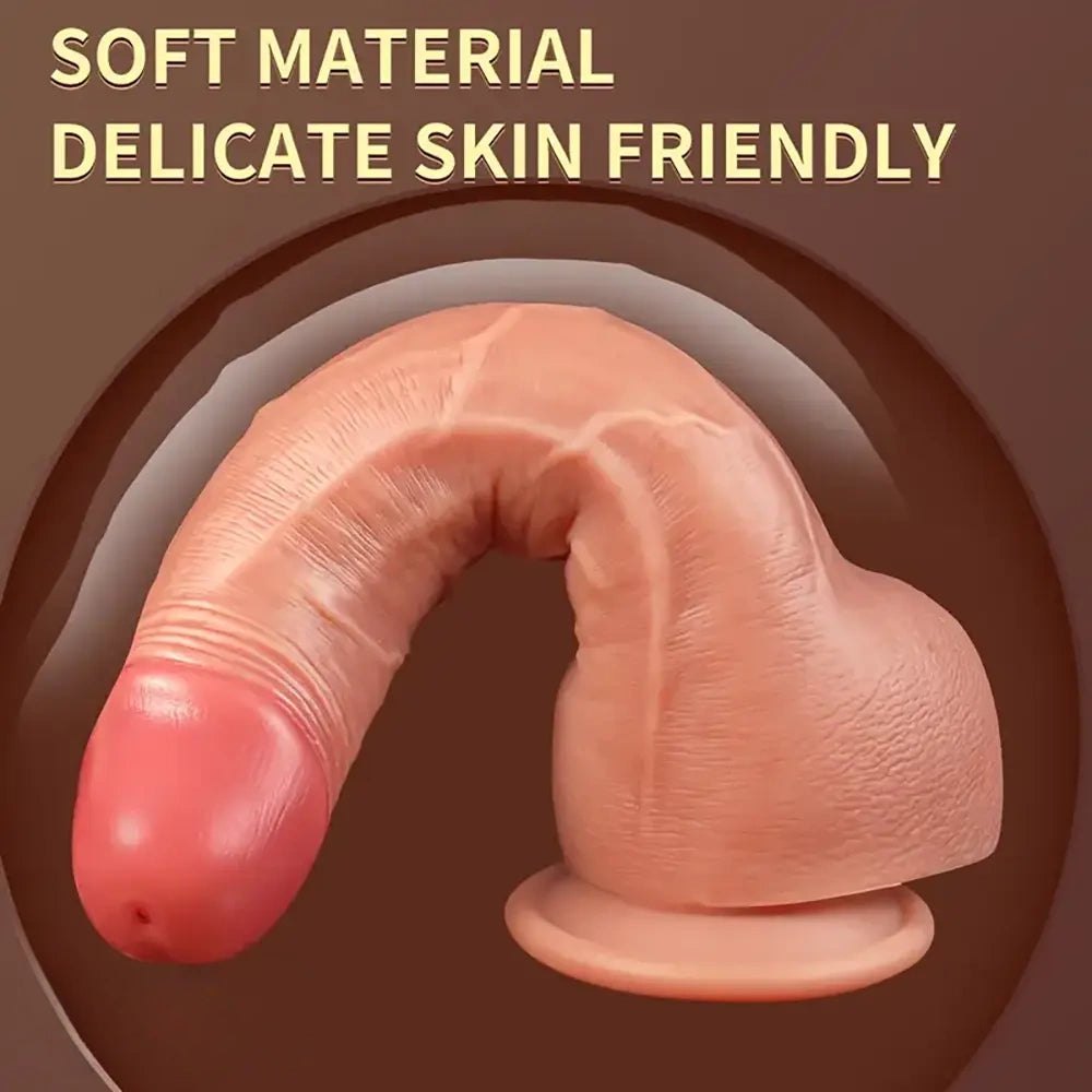 Flesh silicone realistic dildo, photo 4