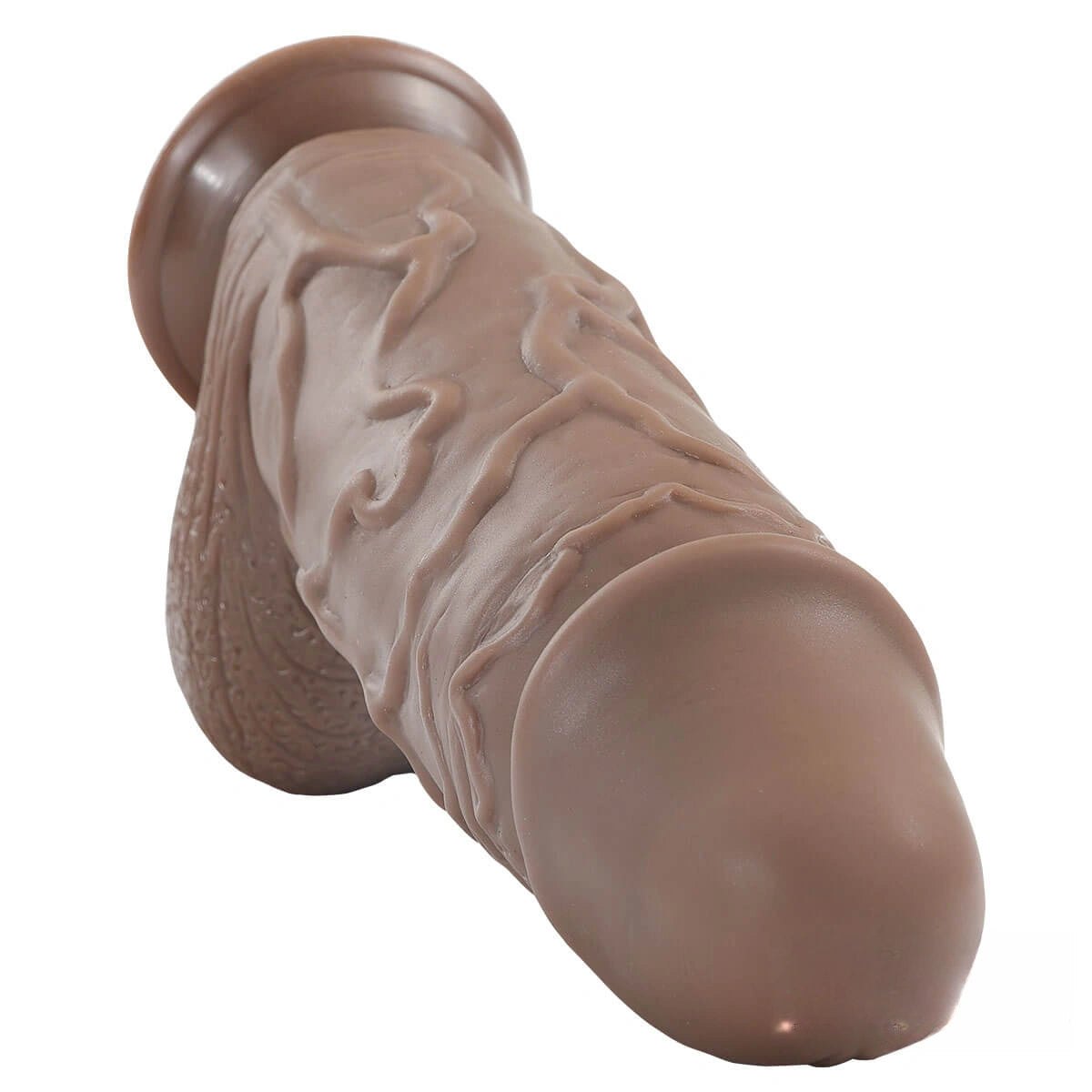 Brown silicone textured dildo, photo 4