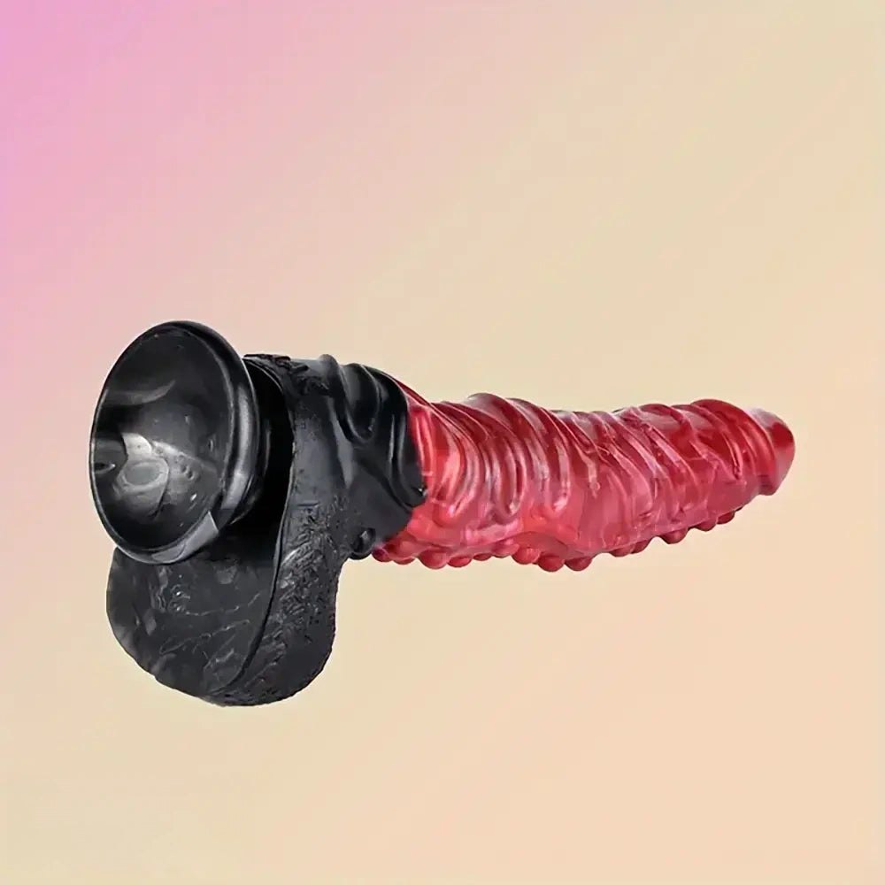 Bumpy textured silicone fantasy dildo, photo 10