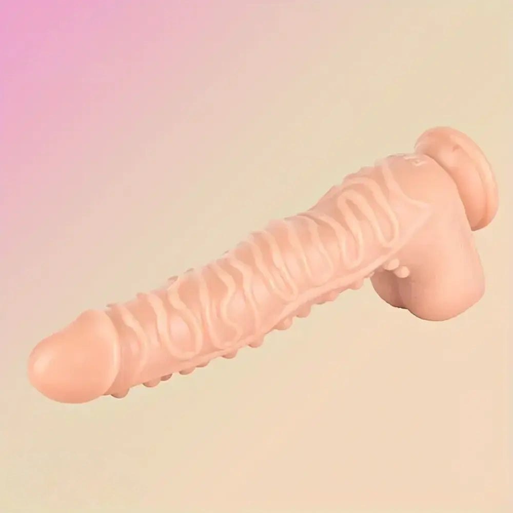 Bumpy textured silicone fantasy dildo, photo 12