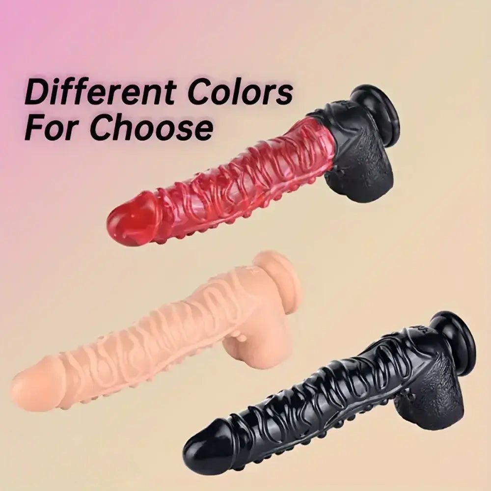 Bumpy textured silicone fantasy dildo, photo 5