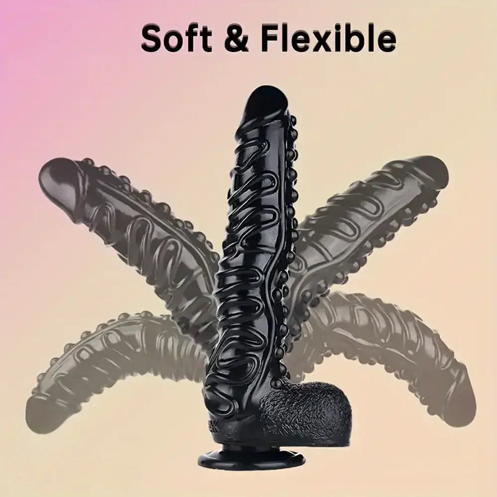 Bumpy textured silicone fantasy dildo, photo 7