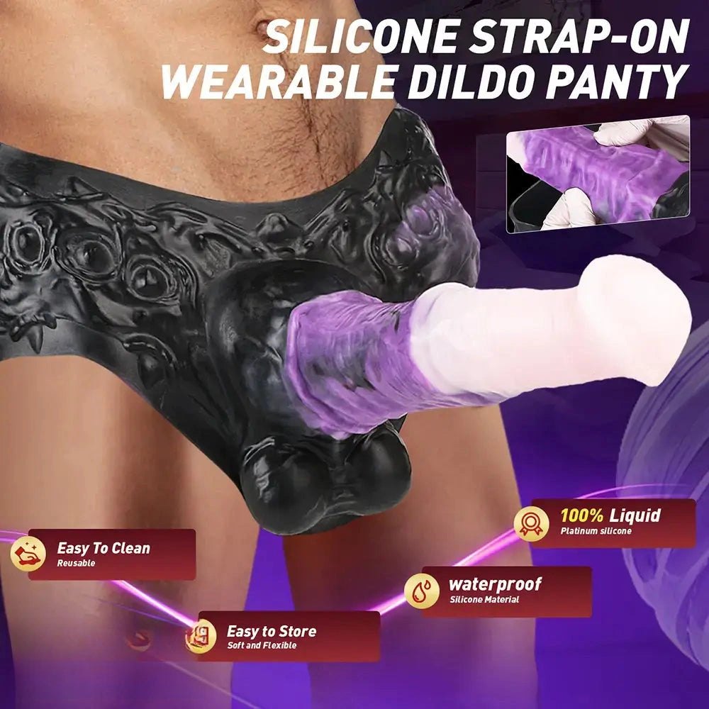 Colorful hollow strap-on dildo harness, photo 2