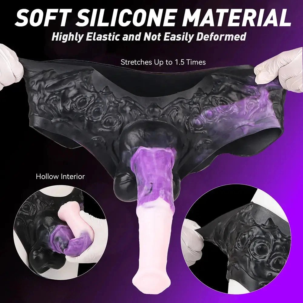 Colorful hollow strap-on dildo harness, photo 3