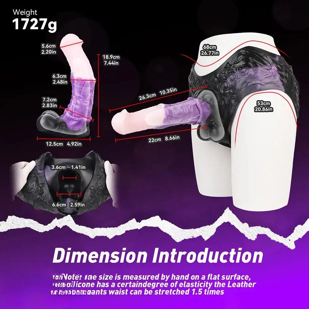 Colorful hollow strap-on dildo harness, photo 6