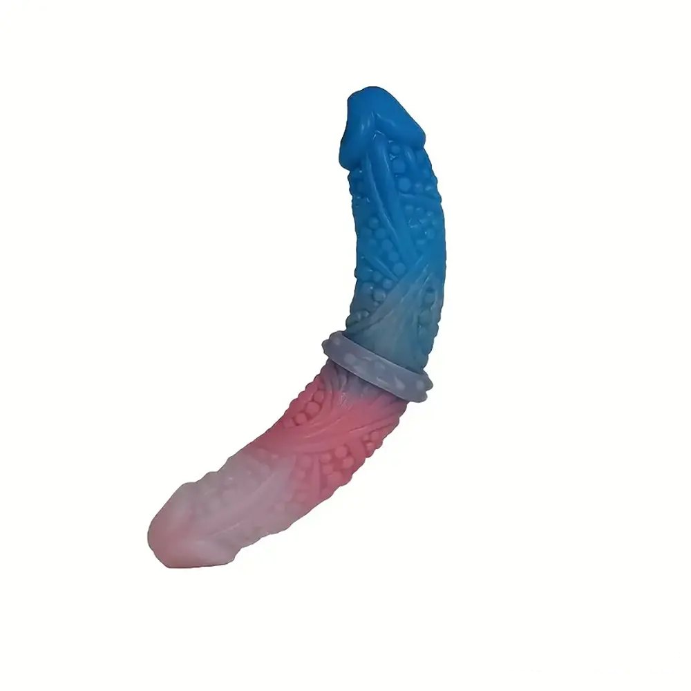 Colorful double-ended textured dildo, photo 2