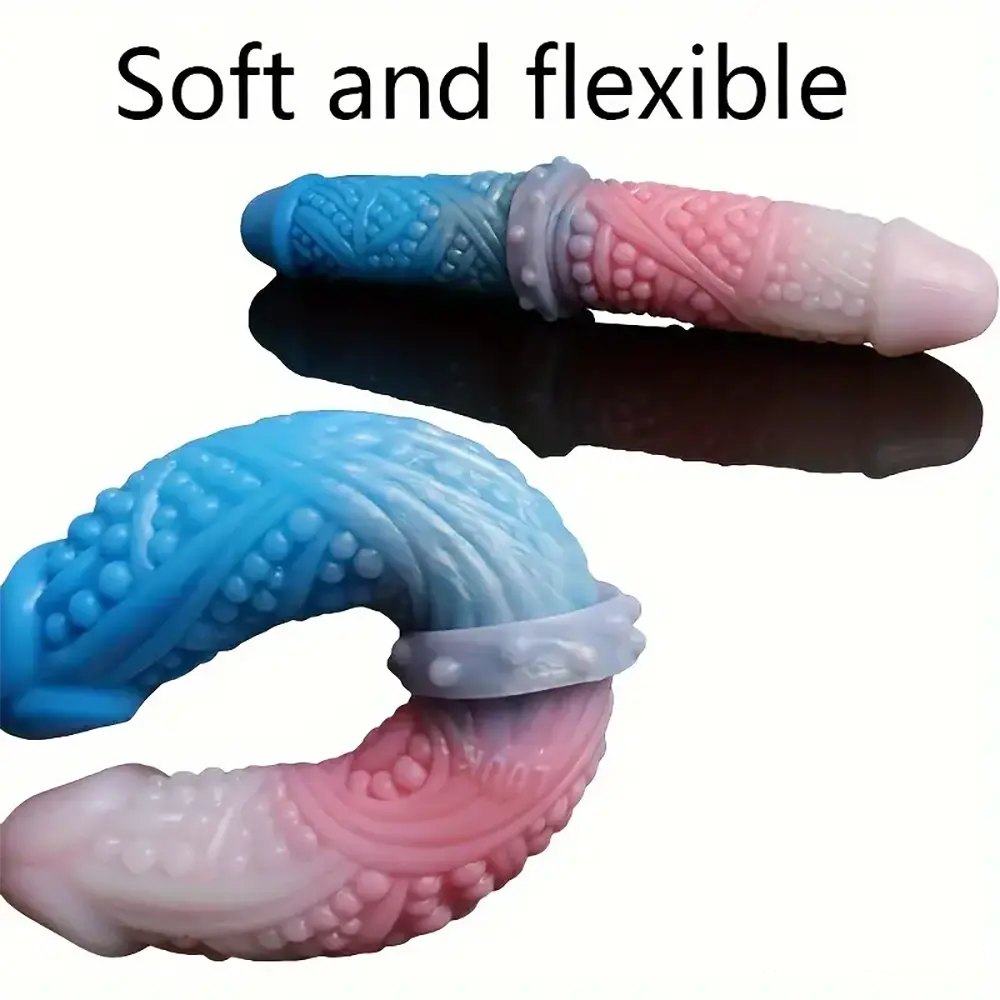 Colorful double-ended textured dildo, photo 3