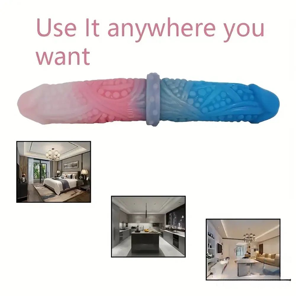 Colorful double-ended textured dildo, photo 5