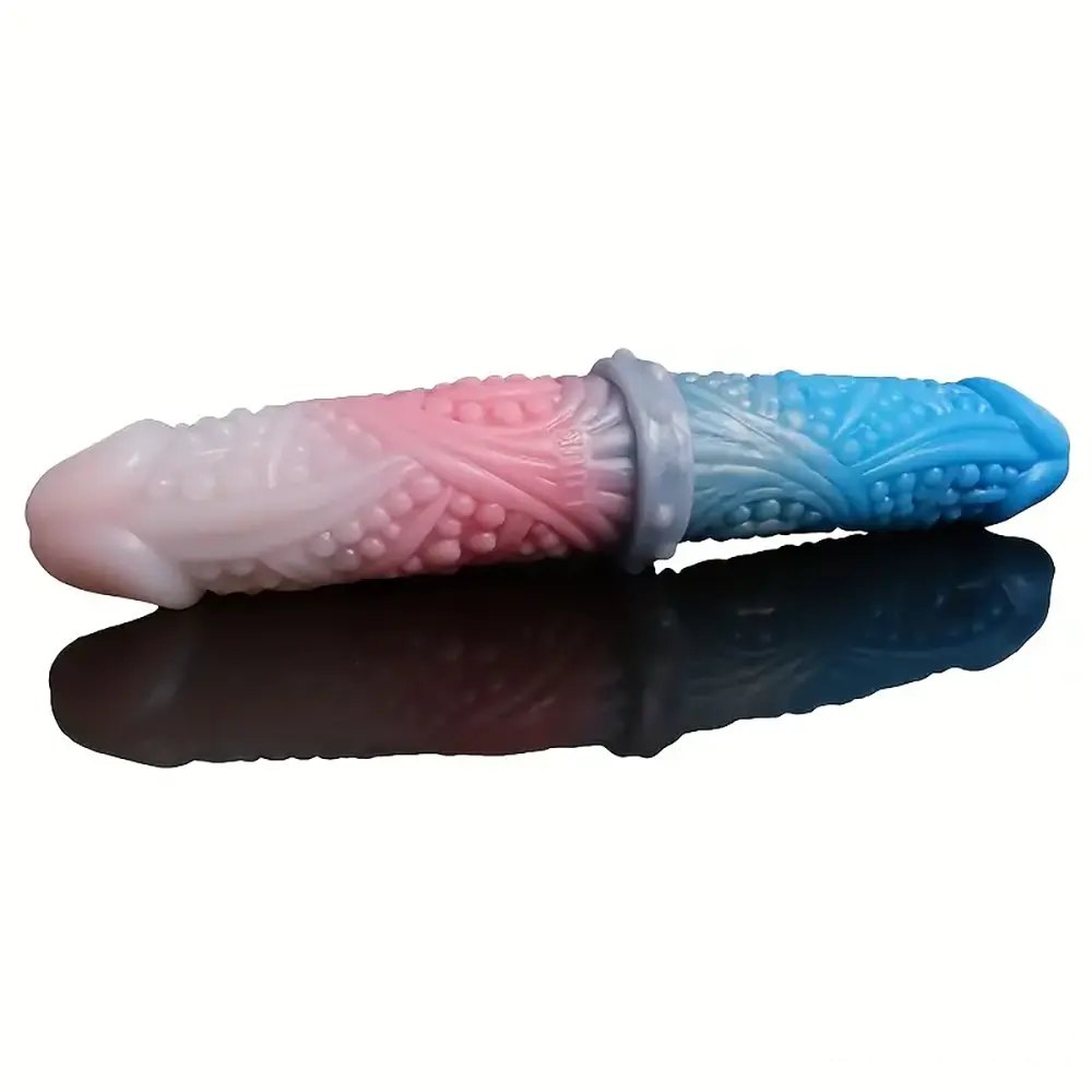 Colorful double-ended textured dildo, photo 6