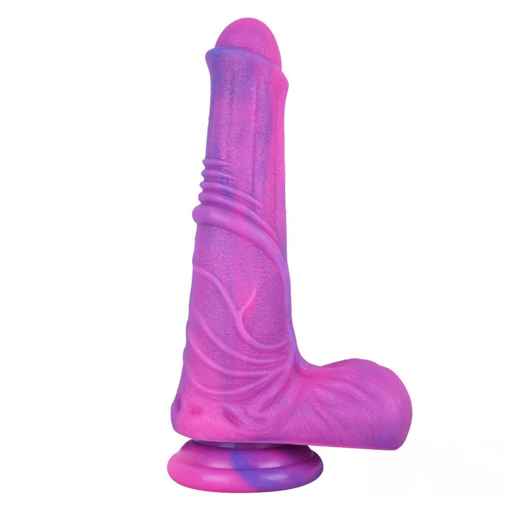 Swirled multi-color realistic dildo, photo 1