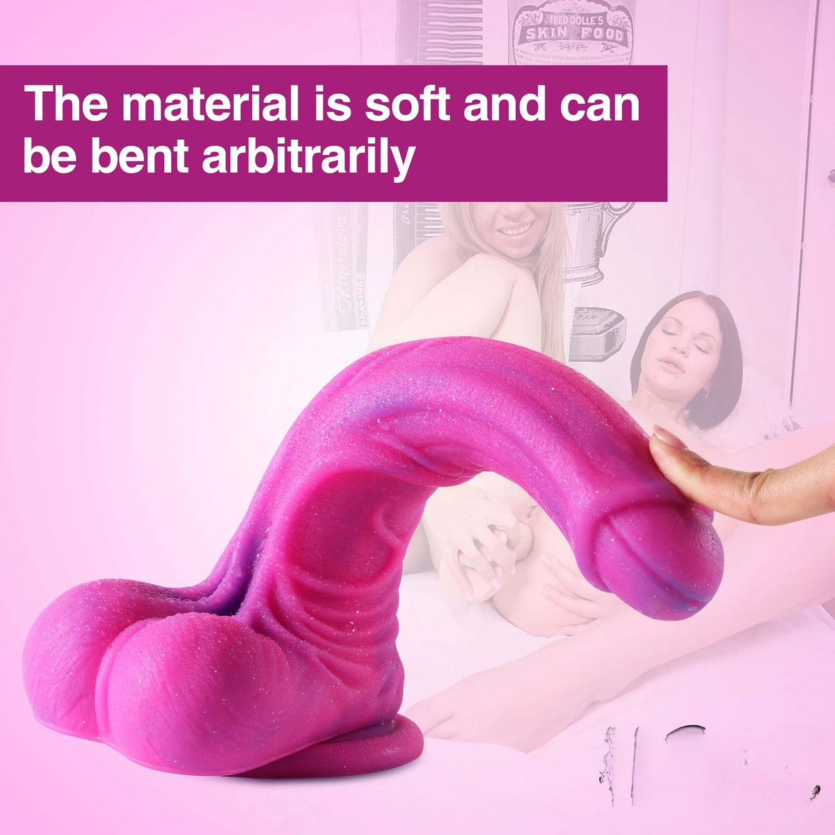Swirled multi-color realistic dildo, photo 12