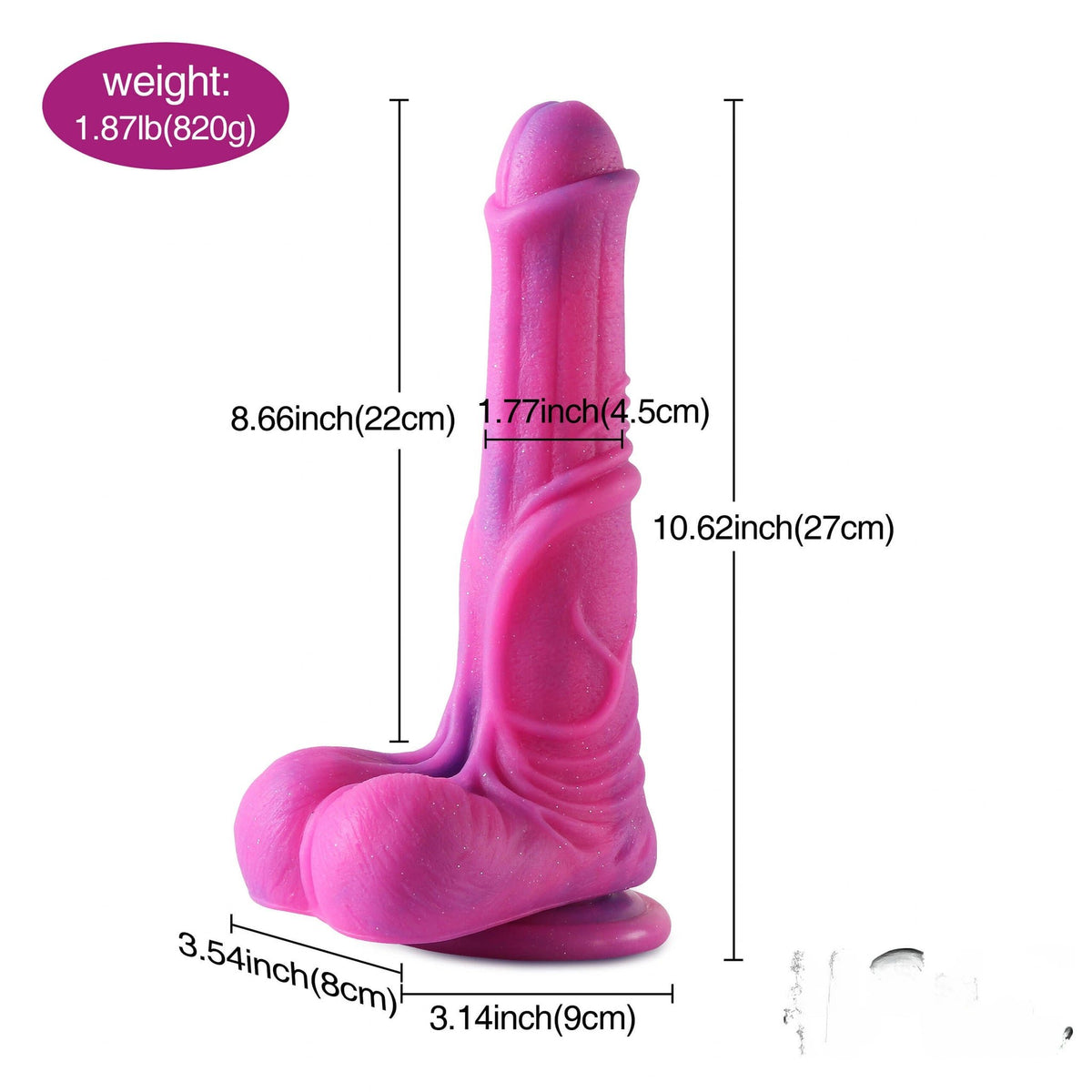 Swirled multi-color realistic dildo, photo 14