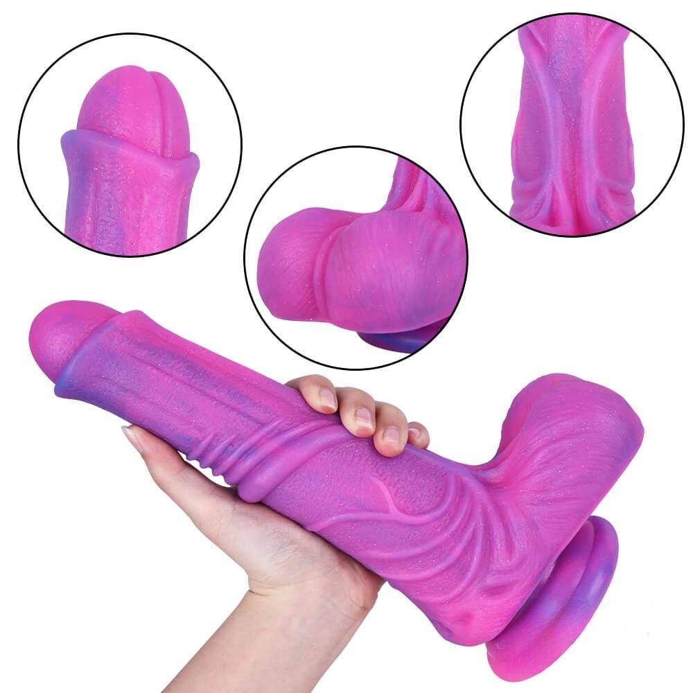 Swirled multi-color realistic dildo, photo 5