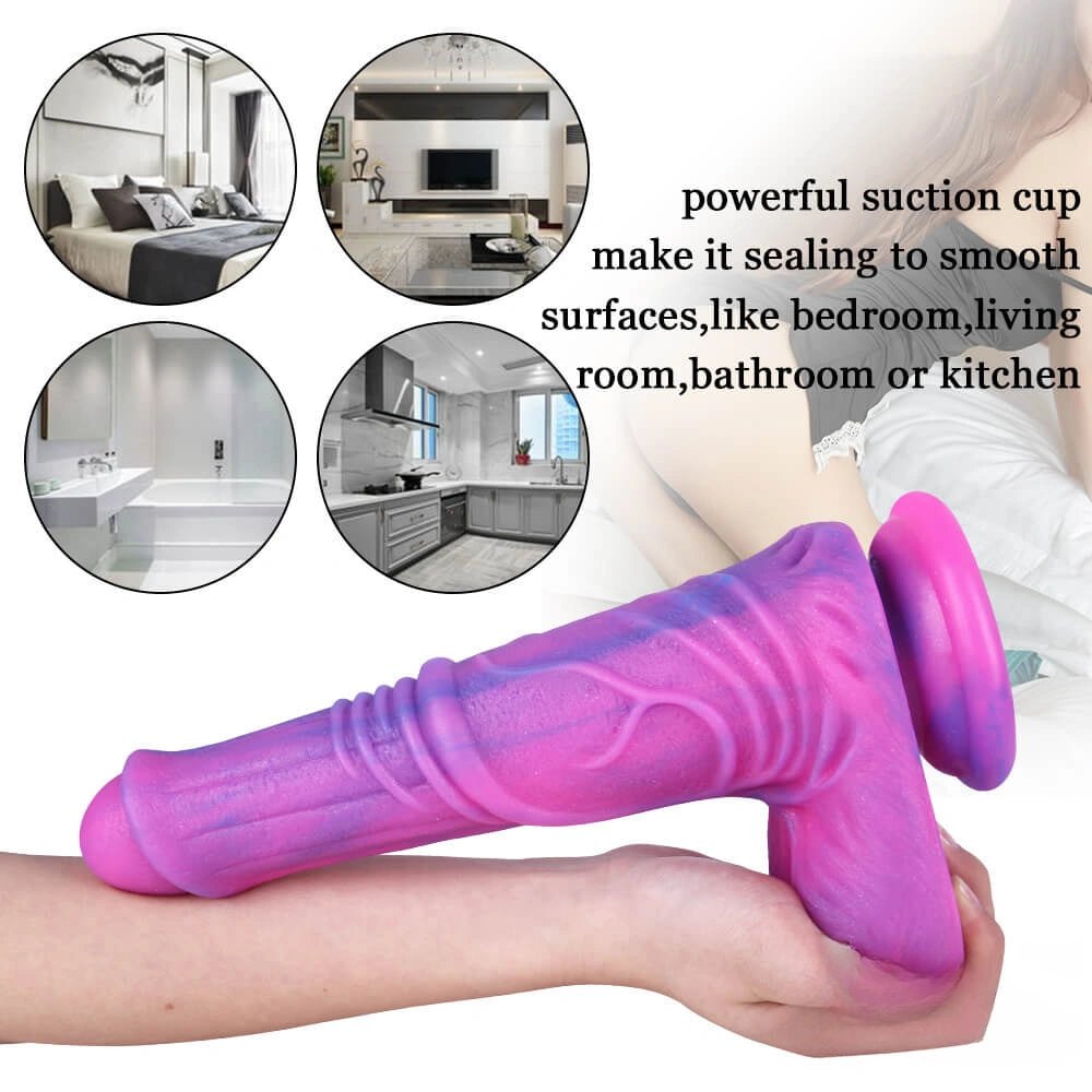 Swirled multi-color realistic dildo, photo 6