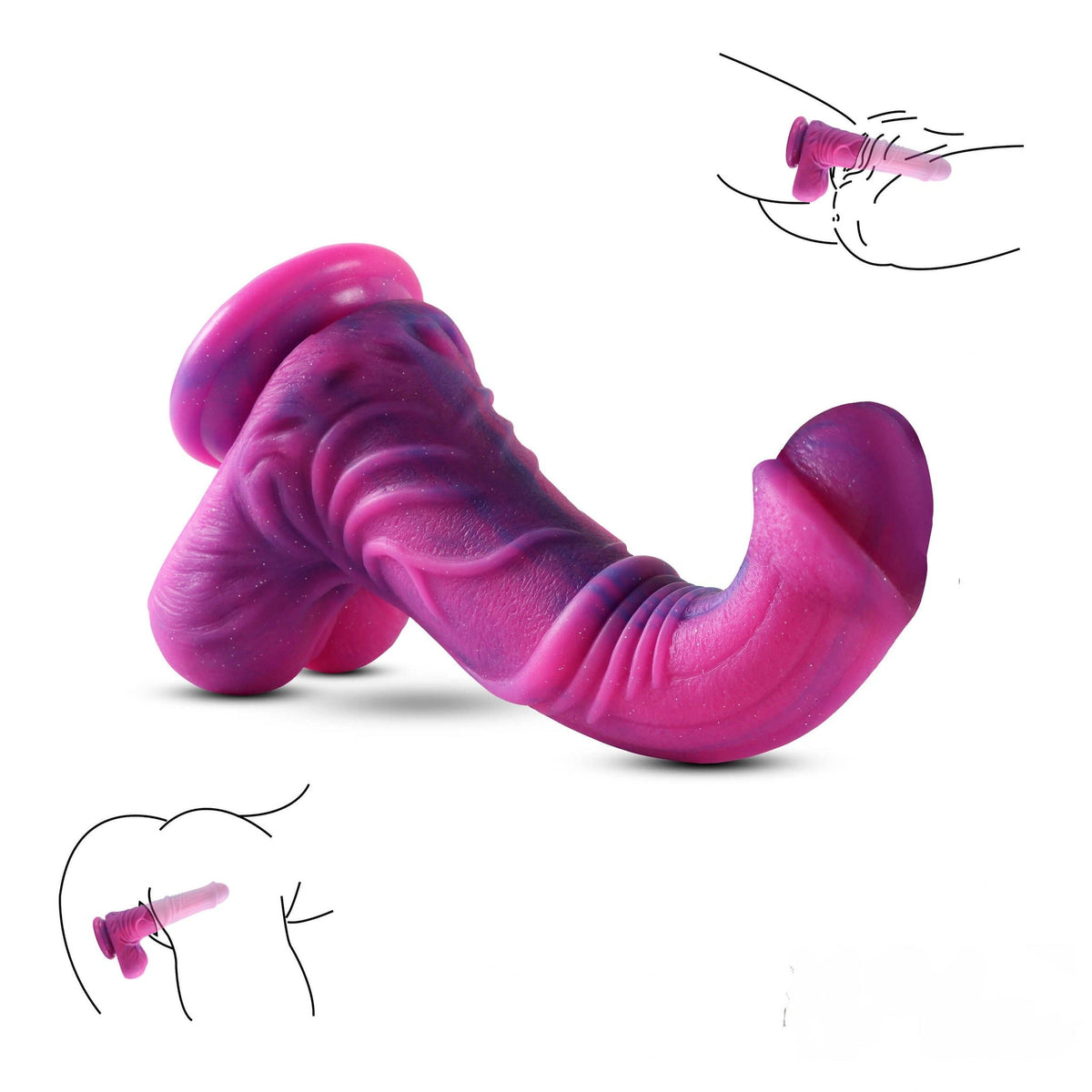 Swirled multi-color realistic dildo, photo 7