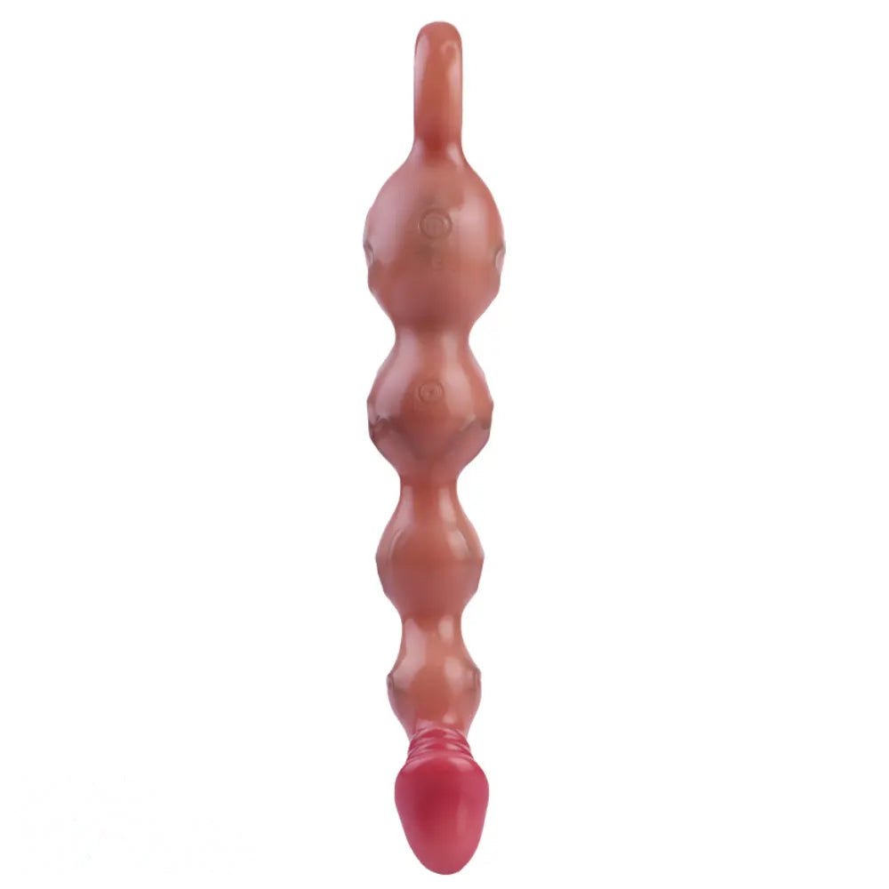 Flesh tone silicone pull bead anal dildo, photo 10