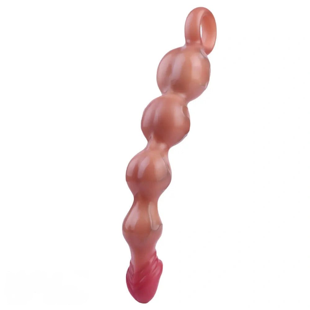 Flesh tone silicone pull bead anal dildo, photo 7