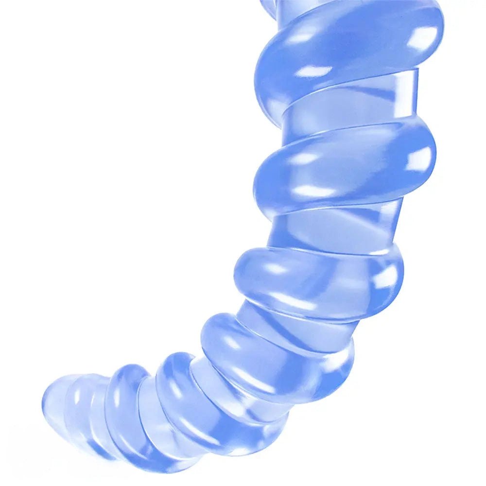 Ribbed PVC anal dildo with suction cup base, photo 7