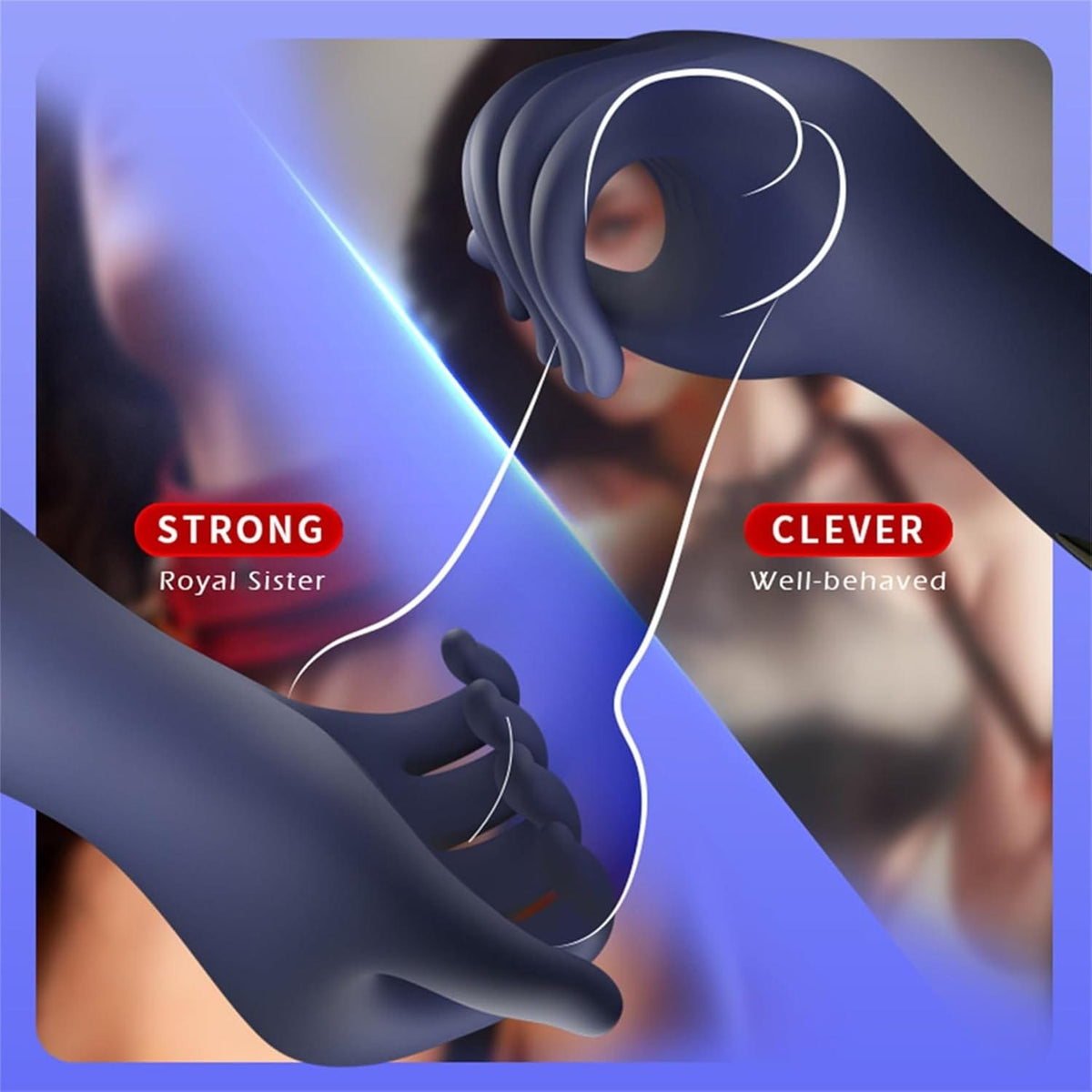 Blue finger vibrator stroker, photo 5