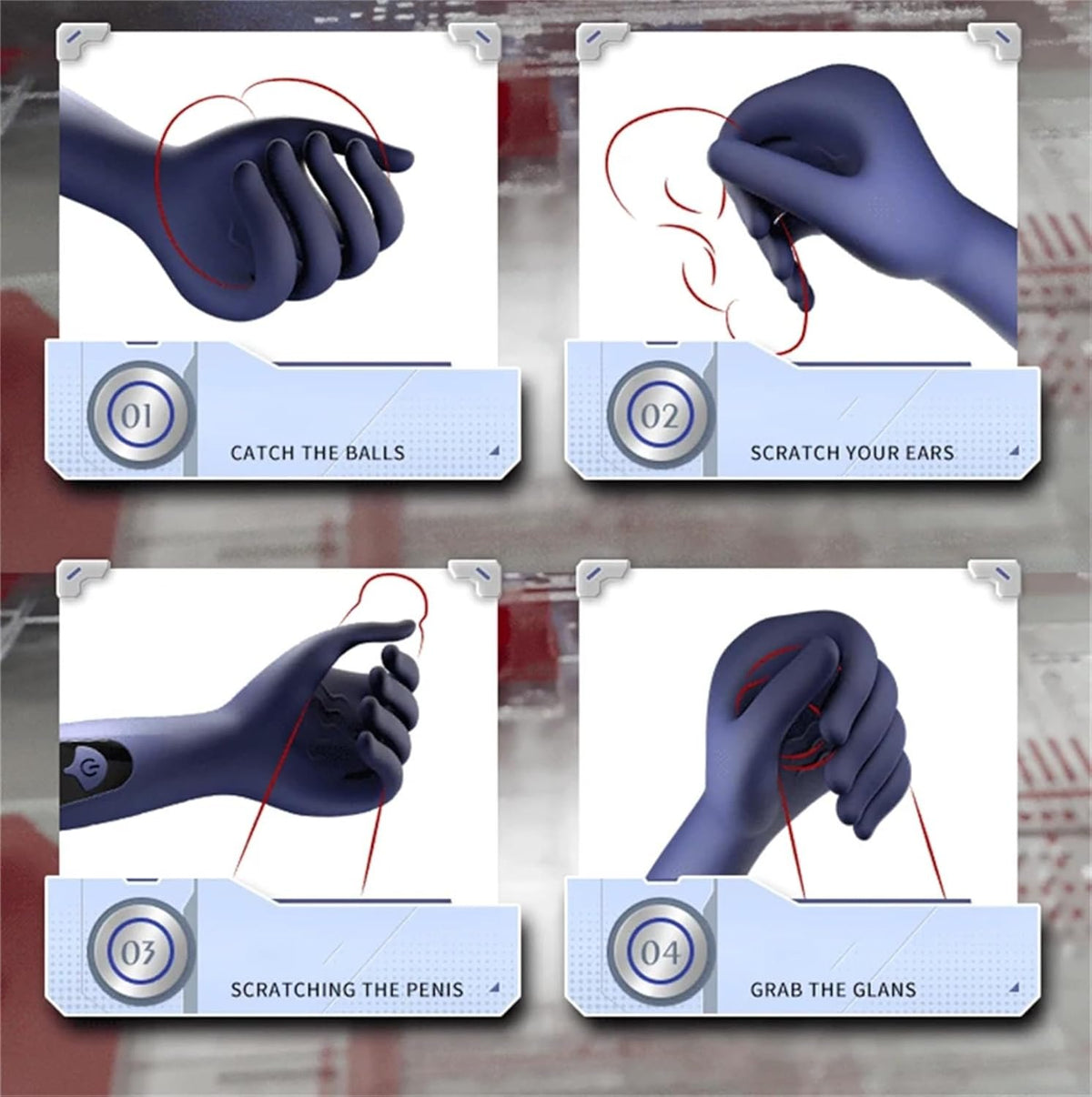 Blue finger vibrator stroker, photo 6