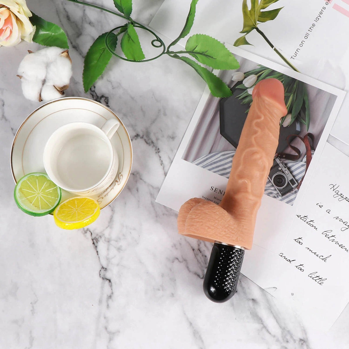 Flesh tone automatic vibrating dildo, photo 8