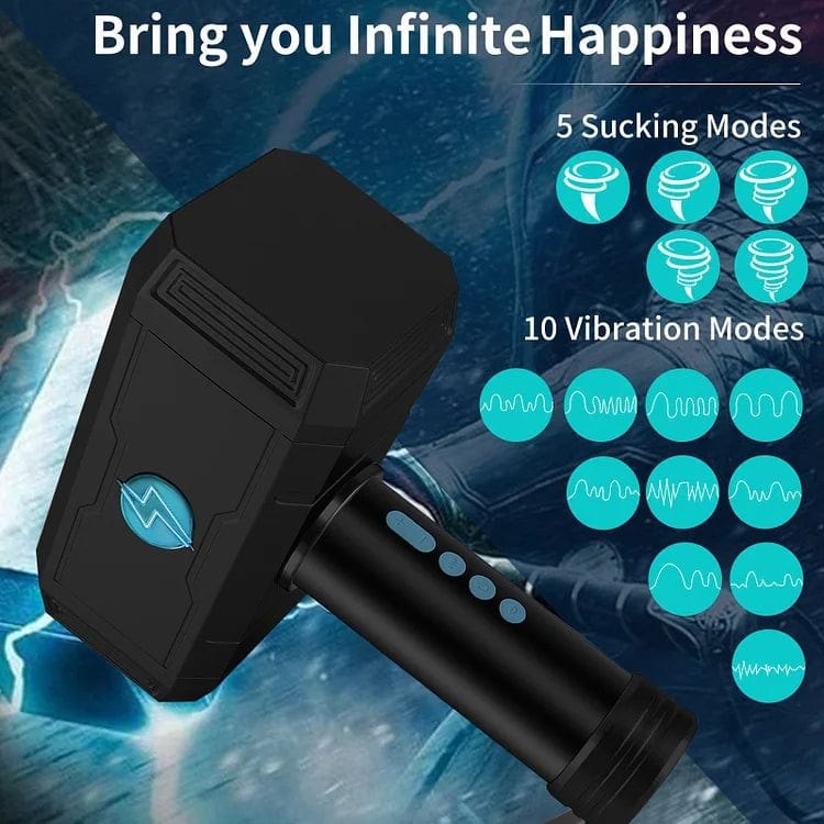 Black hammer-shaped silicone male masturbator, photo 2