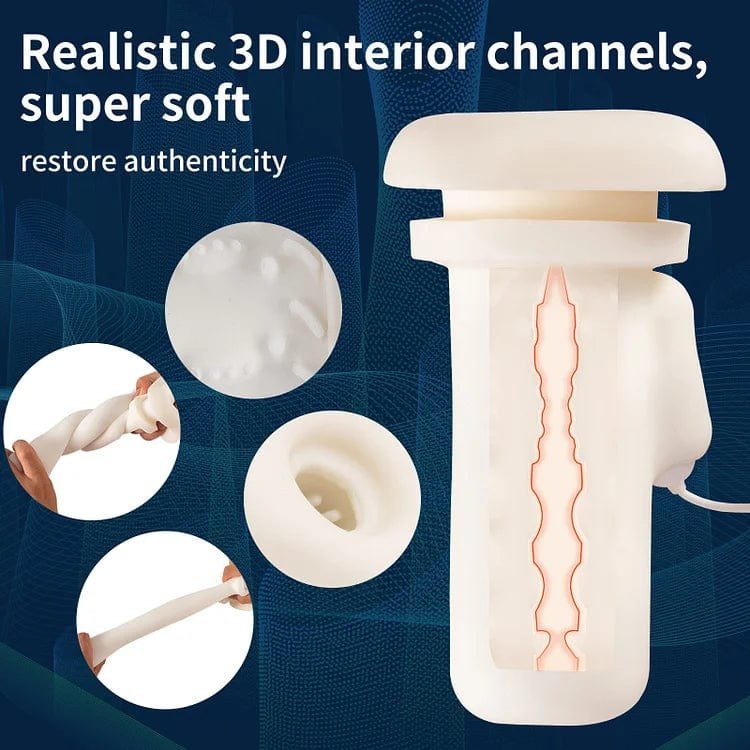 Black hammer-shaped silicone male masturbator, photo 3