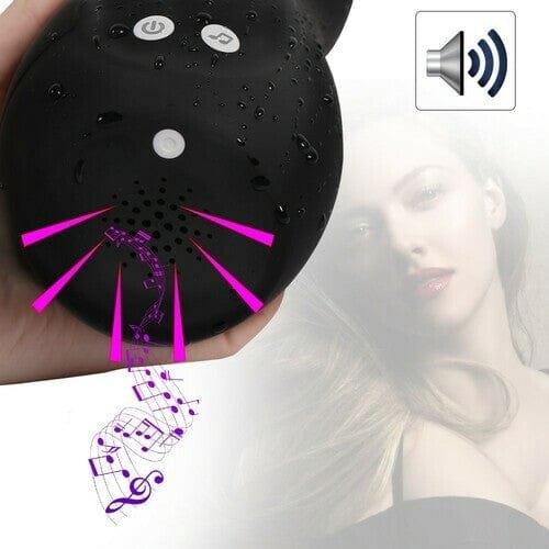 Black TPR vibrating male masturbator cup, photo 5