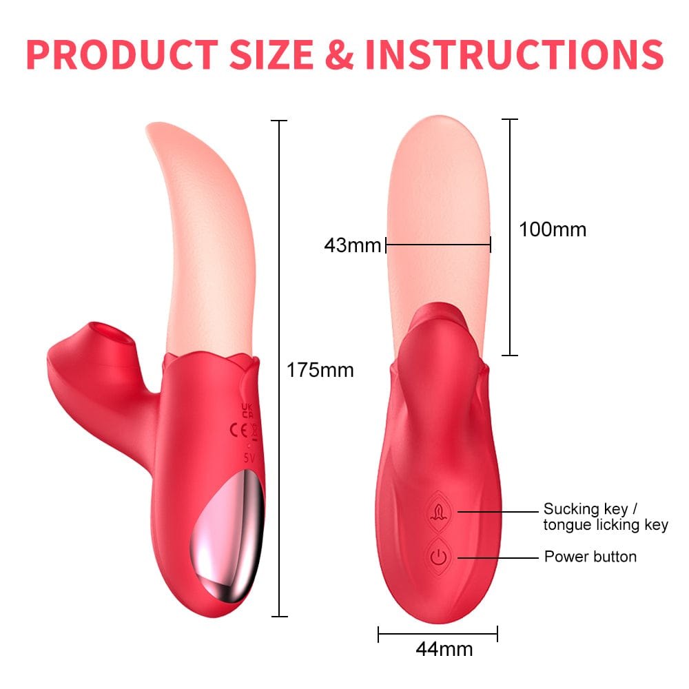 Red tongue licking clit vibrator, photo 6