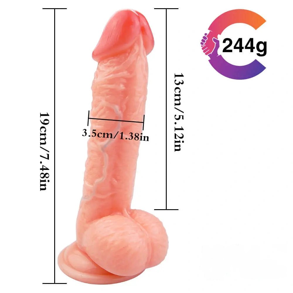 Flesh realistic vibrating dildo, photo 3