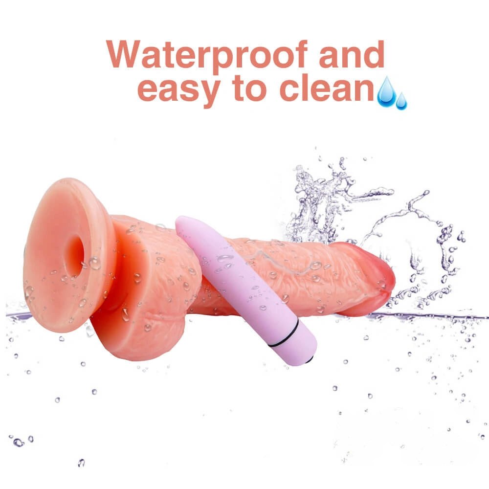 Flesh realistic vibrating dildo, photo 5
