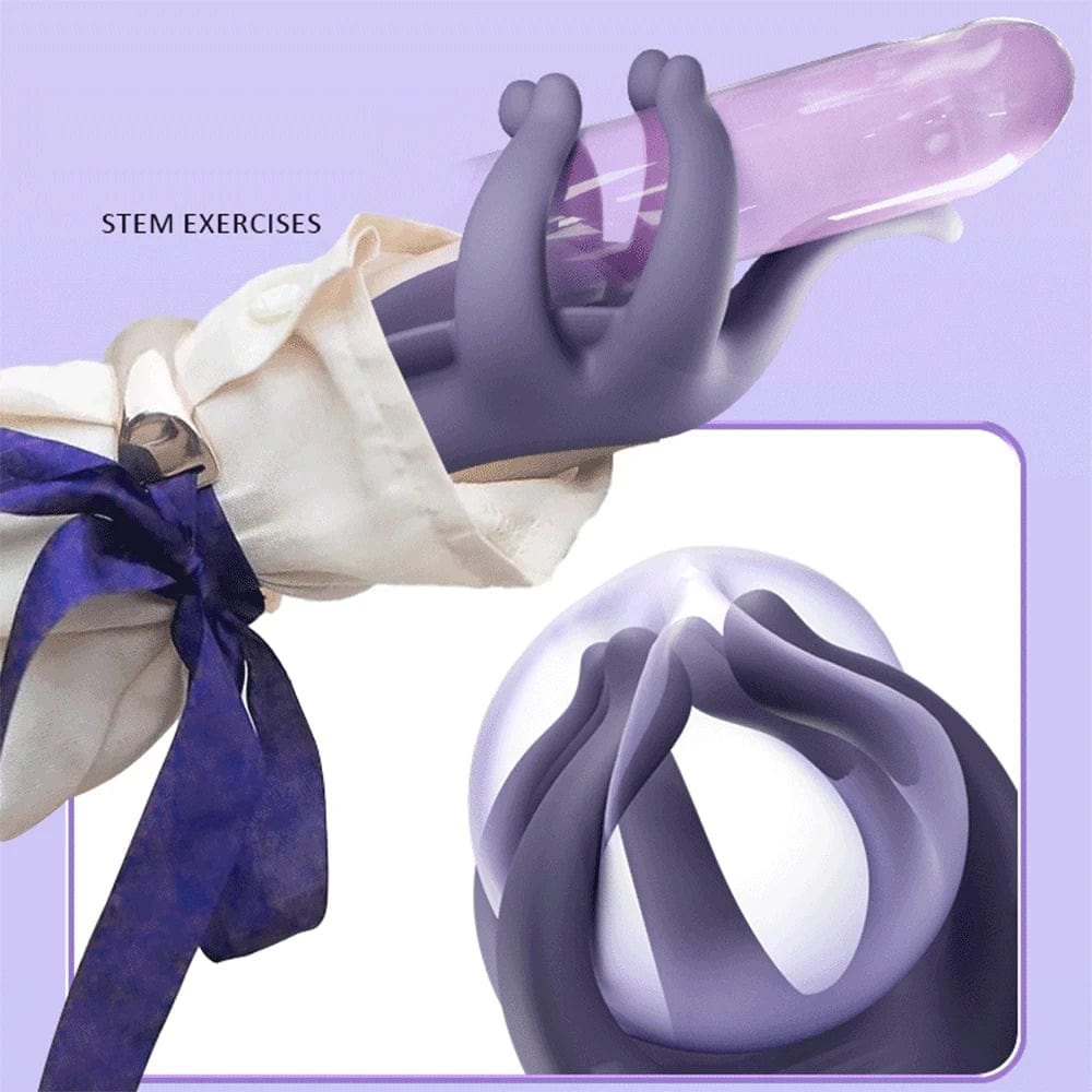 Black textured silicone male masturbator grip stroker, photo 2