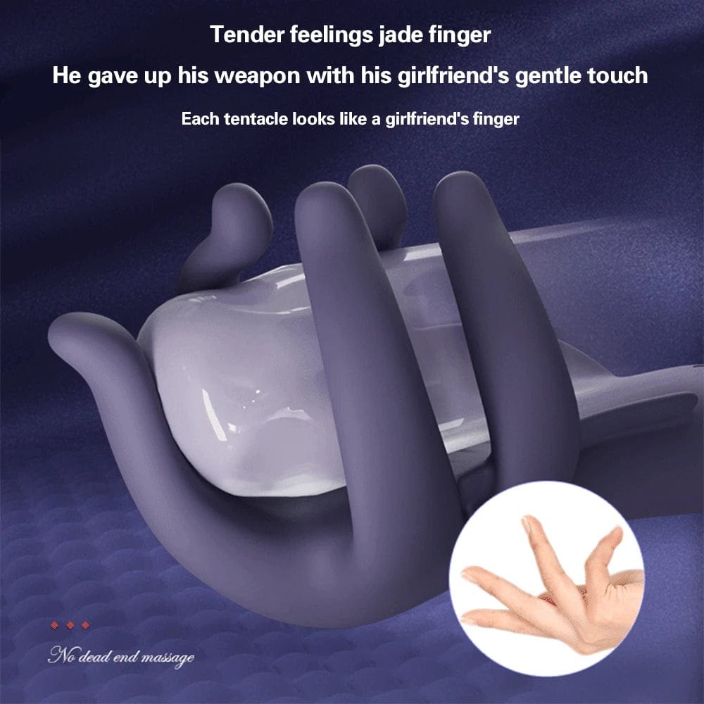 Black textured silicone male masturbator grip stroker, photo 7